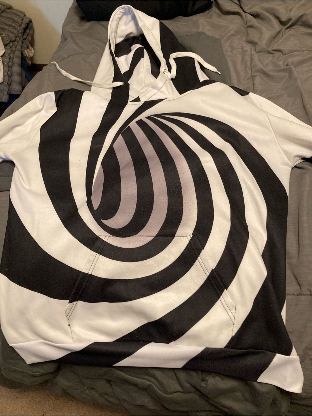 Black & White Swirl Pullover Hoodie